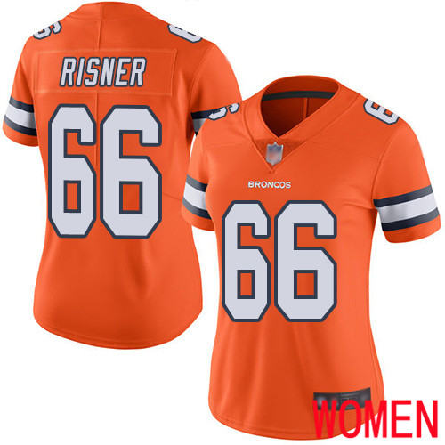 Women Denver Broncos #66 Dalton Risner Limited Orange Rush Vapor Untouchable Football NFL Jersey